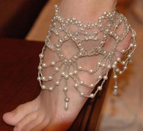 Designer Pearl Barefoot Anklet