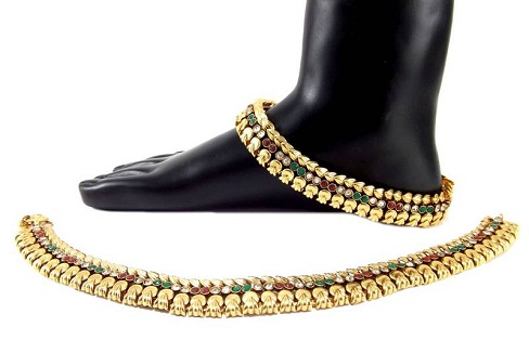 Designer Kundan Anklets