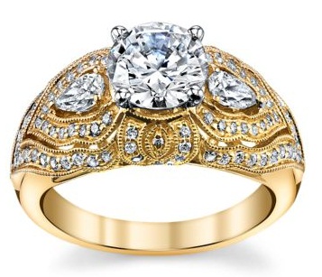Designer guld forlovelsesring