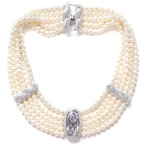 Diamond Pearl Choker halskæde