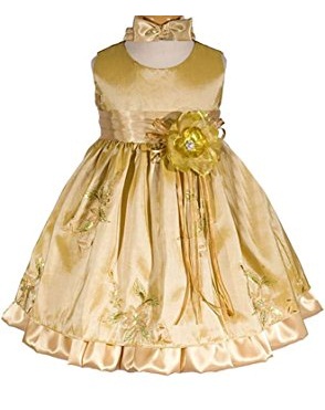 Golden Frock til baby pige