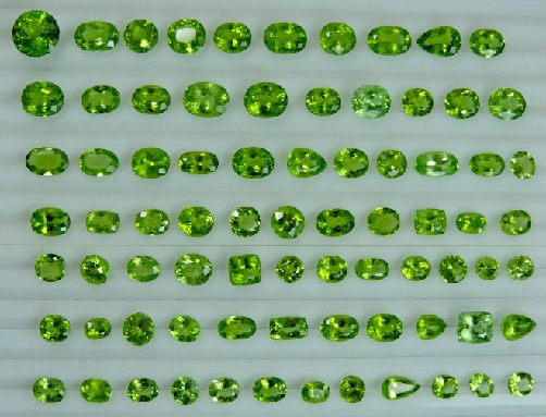 Løs Peridot -ædelsten