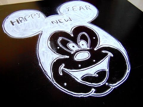 Mickey Mouse Rangoli med prikker