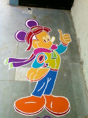 Unikt Rangoli -design