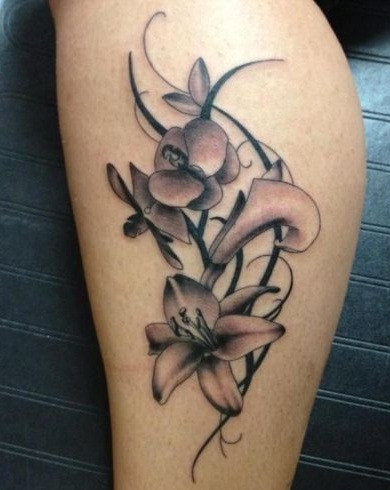 A Lily Of The Valley orchidea tetoválás tervezése