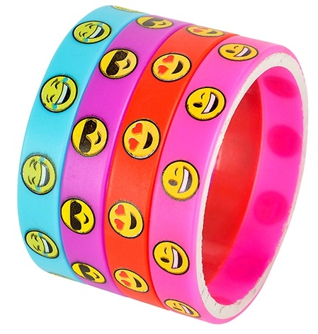 Emoji gummi armbånd