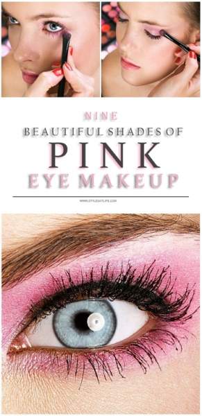 lyserød øjenmakeup