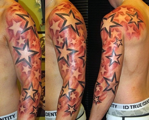 Égő csillag tetoválás
