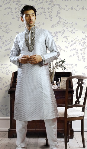 Jacquard Material Designer Herre Kurta