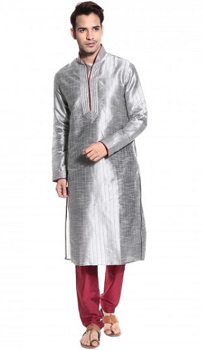 Casual Wears Herre sølv Kurta