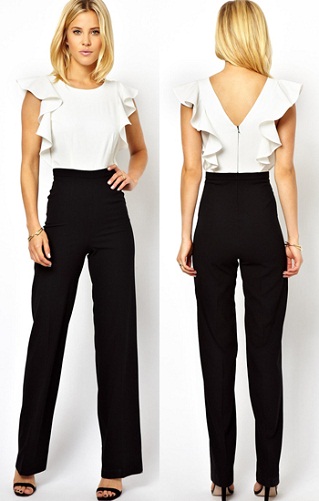 Jumpsuit med rund hals