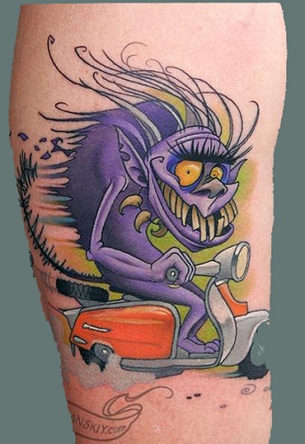 Funky Monster Tattoo Design