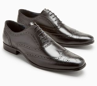 Mænds sorte Oxford Brogues