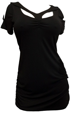 Off -shoulder Sort tunika