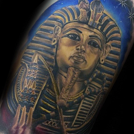 Gold King Tut tatoveringsdesign