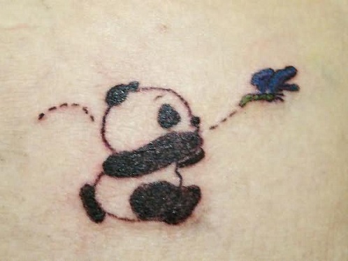 Baby Panda tatoveringsdesign