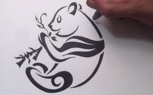 Kreatív Panda Tattoo Designs