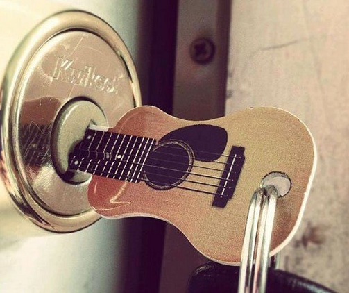 Guitarformede nøgler