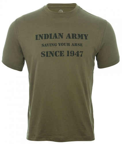 Indiai hadsereg póló design