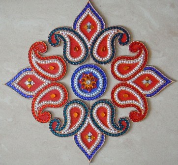 Beaded Rangoli Design