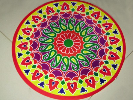 Simpelt klistermærke Rangoli Designs