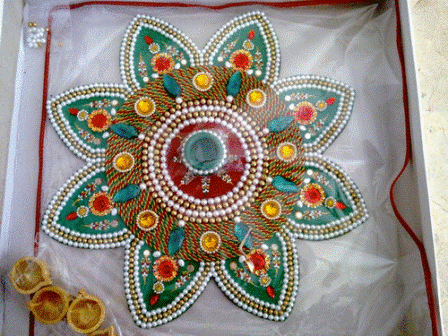 Aftageligt Rangoli -mønster