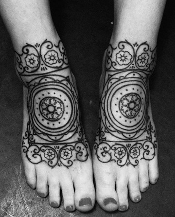 Láb barokk tetováláshoz