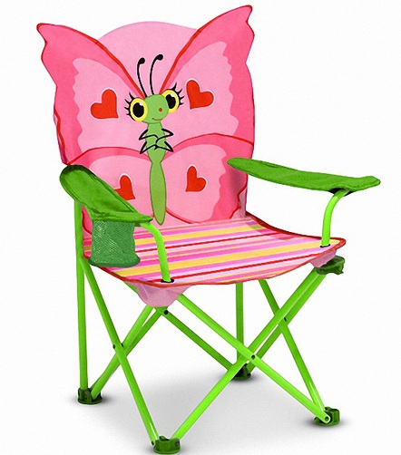 Sommerfuglformet strandstol til børn