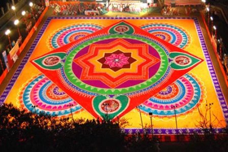 Nagy Rangoli Designs alkalmakra