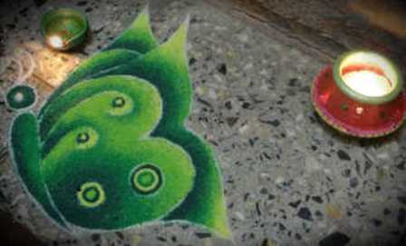 Simpelt Butterfly Rangoli -design