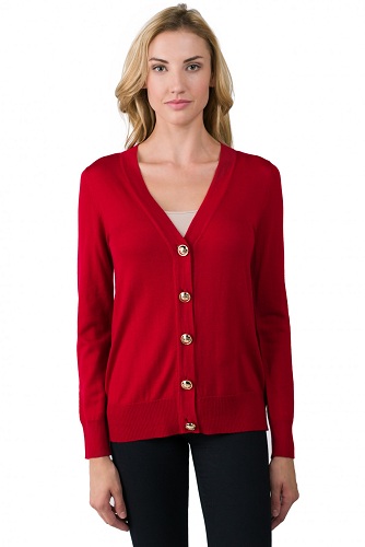 Cardigan sweater med V -hals