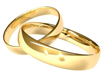 Hagyományos arany jegygyűrű kereszténynek
