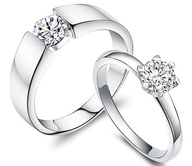 Par diamant forlovelsesring