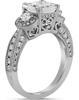Tervező gyémánt eljegyzési gyűrű