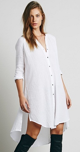 Vasket Button Down Shirt Tunika