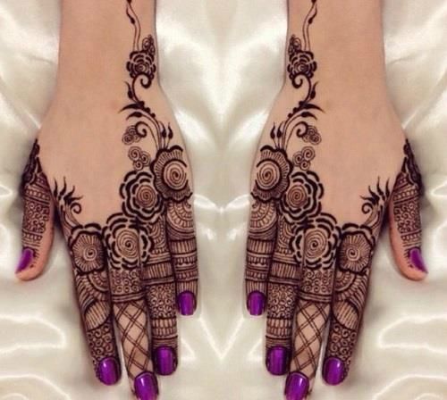 A hátsó kéz pakisztáni Henna Art Navratri