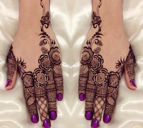 Bagsiden pakistansk henna kunst til Navratri