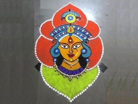 Gyönyörű Navratri Rangoli Design