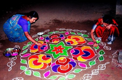 Nagyszerű Navratri Rangoli Design