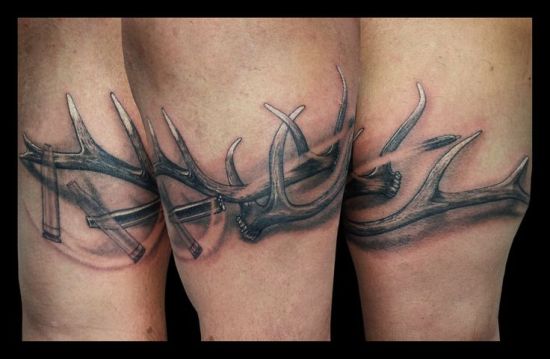 Szarvas szarv tetoválás tervezés