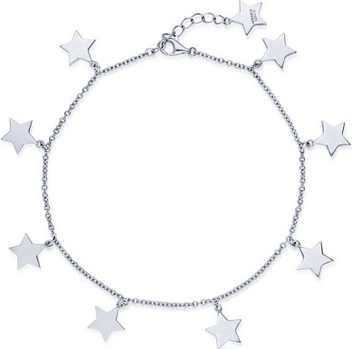 Sølv Charm Anklet