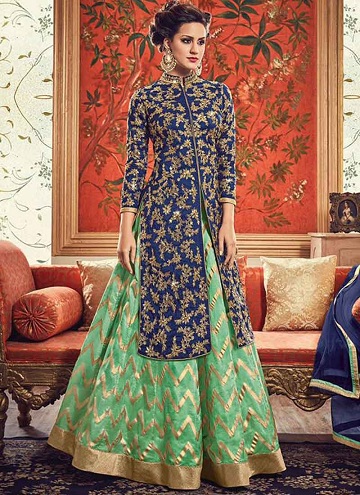 Banarasi Short Kurti med Ghagra