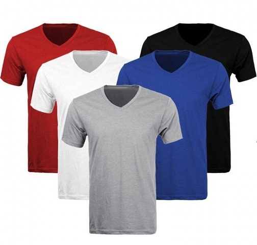 Slim Fit T-shirts med V-udskæring