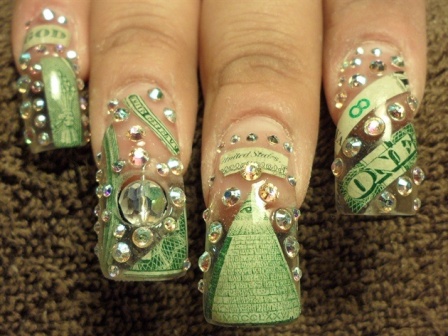 Bling Dollar Nails