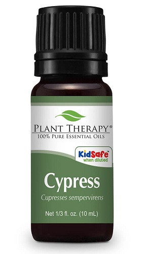 Cypress æterisk olie til mørke cirkler
