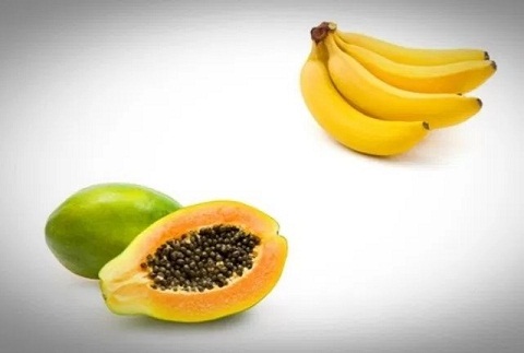 Papaya és banán fehérítő arcpakolás