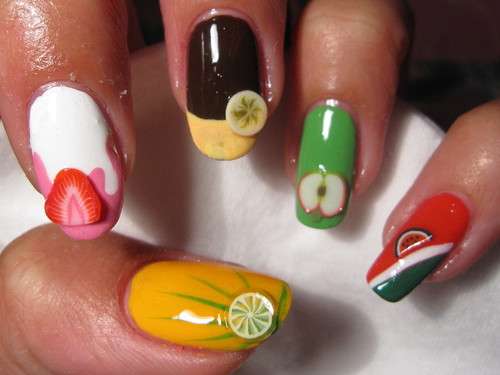 Frugtigt Fimo Nail Design