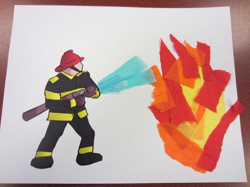 Brandmænd håndværk til konceptvisning