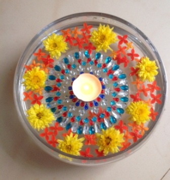 Egyszerű lebegő Rangolis