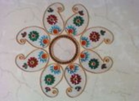 Smukke flydende Rangoli designs